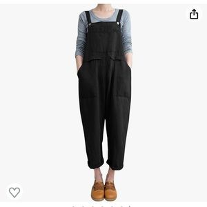 Amazon (Gihu) Womens Baggy Loose Linen Overalls - Size S